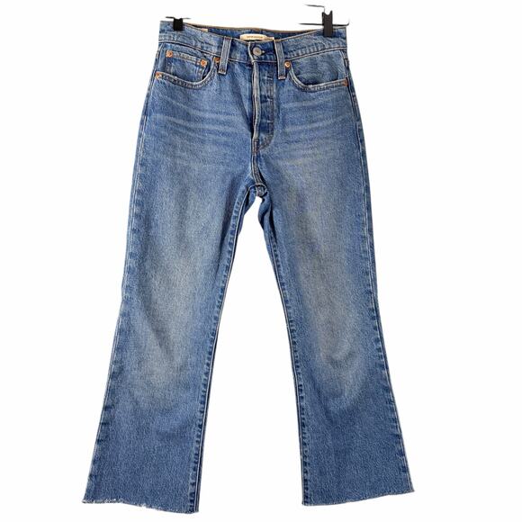 Levi's Premium Wedgie Bootcut Jeans Medium Wash High Waist Womens Size W24 L32 - Picture 2 of 13